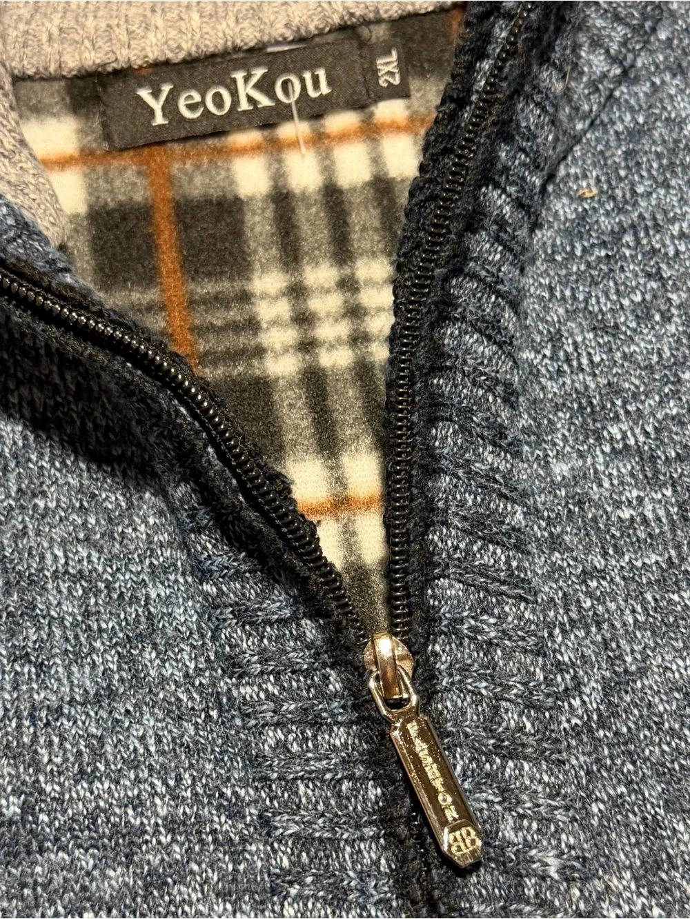 Yeokou cashmere wool blend full zip cardigan